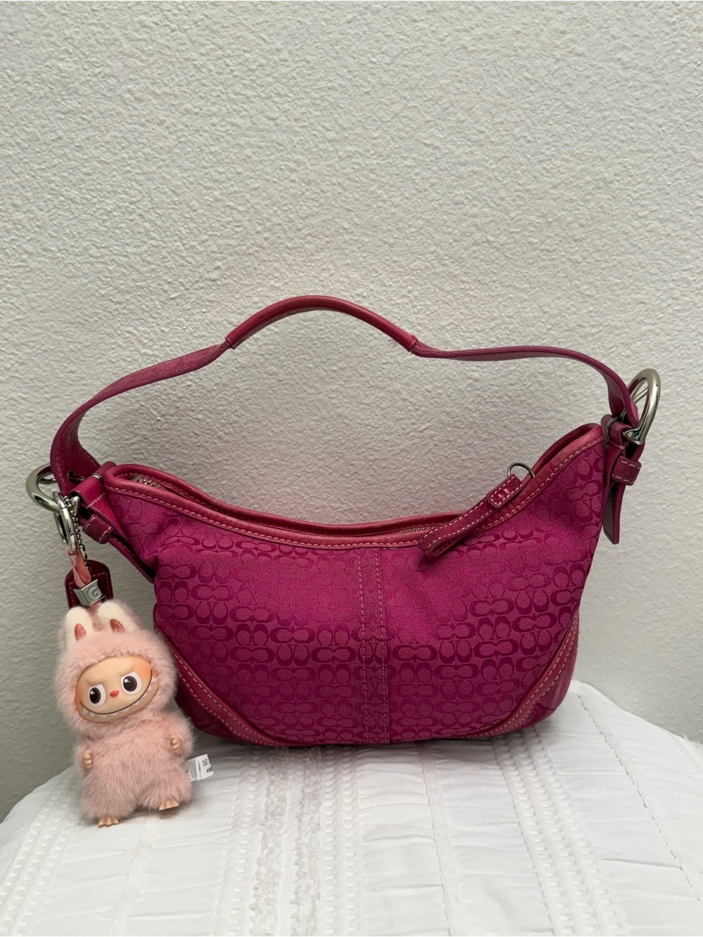 Coach Small Shoulder Bag in Raspberry Pink